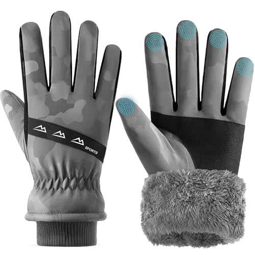 Guanti Invernali Uomo, Guanti Da Moto Invernali Uomo Donna Con Touch Screen, Guanti Moto Impermeabile Protezione Leggero E Caldo Per Motociclismo, Cic