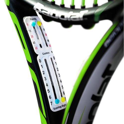 Scoring Right Portable Tennis Racquet And Paddle Scorekeeper - Segnapunti Facilmente Montato, Per I Punti Giochi E Set - Itf Conforme E Leggero - Pesa
