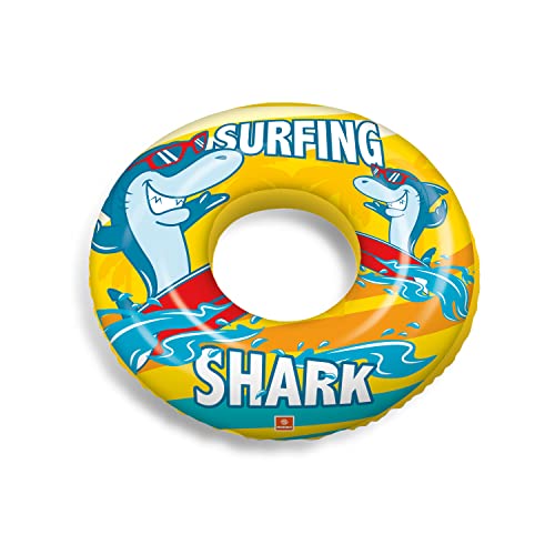 Mondo Toys - Surfing Shark Swim Ring - Ciambella Gonfiabile - Anello Di Nuoto Salvagente - Ottimo Per Bambino / Bambina Utilizzabile In Piscina / Mare