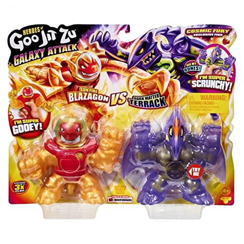 Grandi Giochi - Goo Jit Zu Alien Attack Double Pack, Eroi Allungabili E Con Riempimenti Diversi, Gjt33000