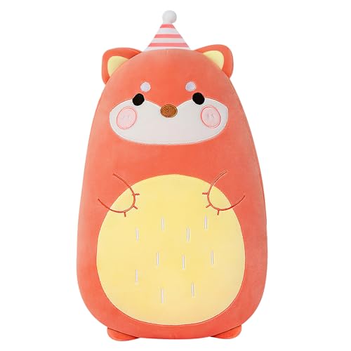 Gisqis Peluche Volpe, 44Cm Pupazzi Kawaii Animali Morbidosi Cuscino Natale Compleanno Giocattolo Carino Regalo Per Neonato Bambina Arancione