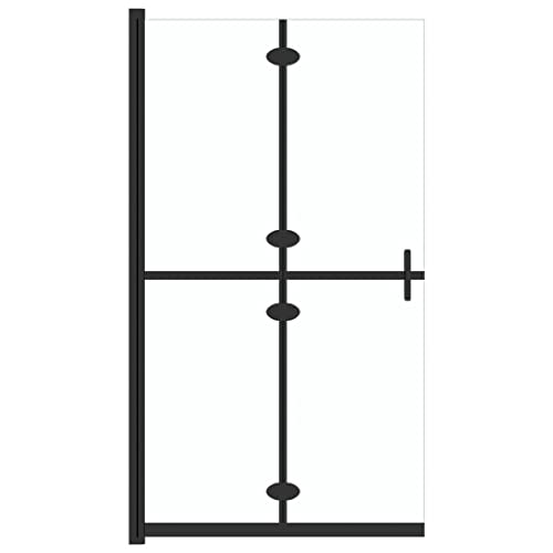 Vidaxl Paroi De Douche Pliable Cloison De Baignoire Accessoire De Salle De Bain Cloison De Douche Maison Intérieur Verre Esg Transparent 120X190 Cm