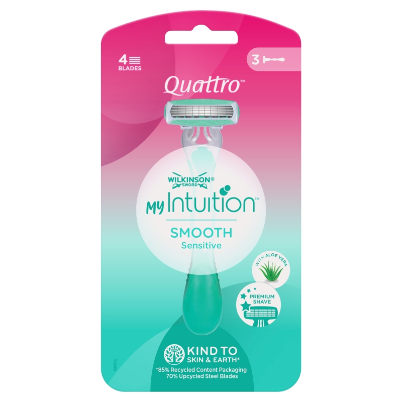 Wilkinson Quattro for Women Sensitive Rasoio per Donna 3 pz