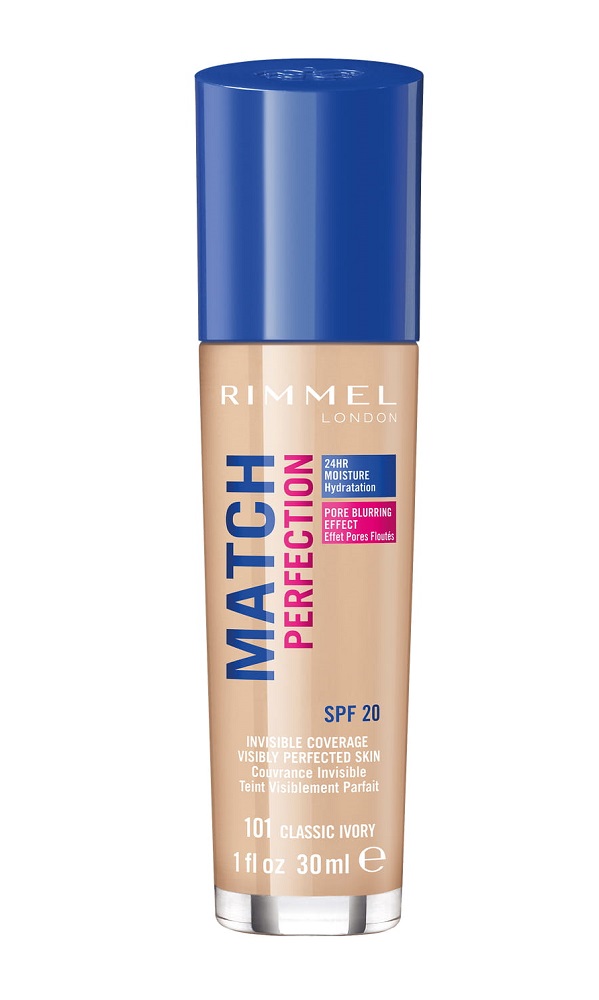 Rimmel Match Perfection Fondotinta, 101 30 ml Classic Ivory