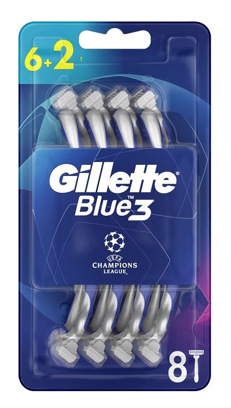 Gillette Blue3 Fc Barcelona Rasoio 6+ 8 pz