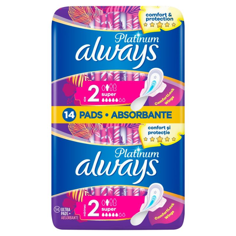 Always Platinum Ultra Super Plus Duo 14 pz