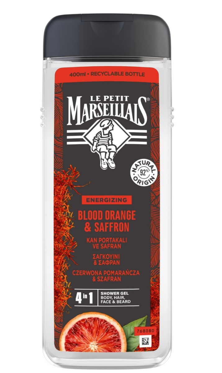 LE PETIT MARSEILLAIS Gel Doccia Uomo Arancia Rossa e Zafferano 400 ml 400 ml