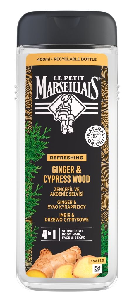 Le Petit Marseillais Gel Doccia 3-in-1 Zenzero e Cipresso 400 ml 400 ml