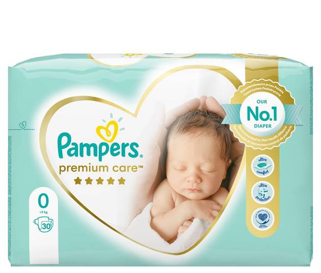 Pampers Premium Care Pannolini 0 Newborn 30 pz