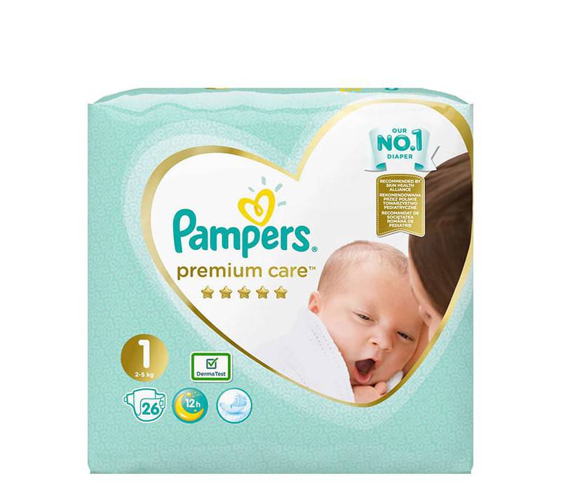 Pampers Premium Care Pannolini 1 Newborn 26 pz