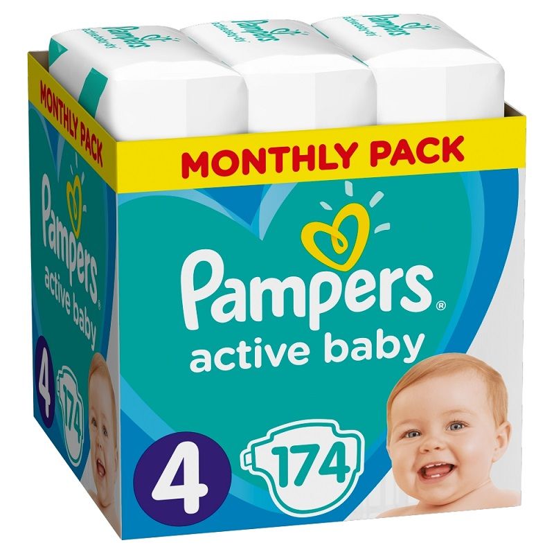 Pampers Active Baby 4 180 pz