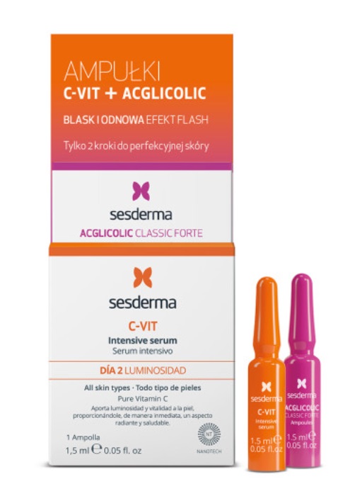 Sesderma Flash Effect Serum (Aglicolic + C-Vit 12%) 2 pz