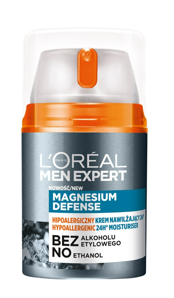 L’Oréal Men Expert Magnesium Defense Crema Idratante Ipoallergenico 24H 50 ml 50 ml