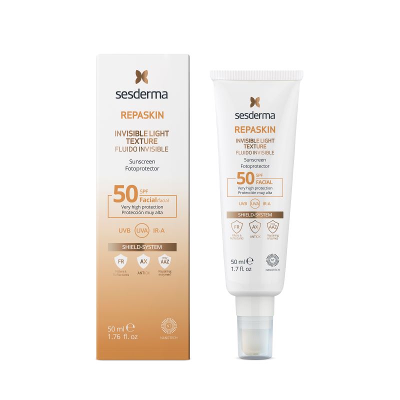 Sesderma Repaskin Fluido Invisibile Fotoprotettore Crema per Viso SPF 50 50 ml 50 ml
