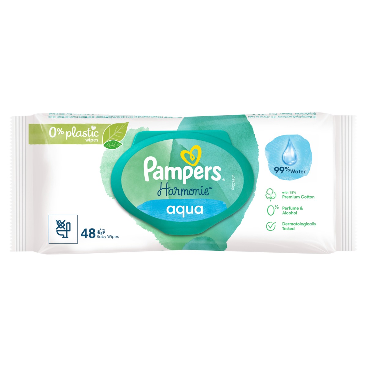 Pampers Aqua Pure Harmonie Salviettine Plastic Free 48 pz