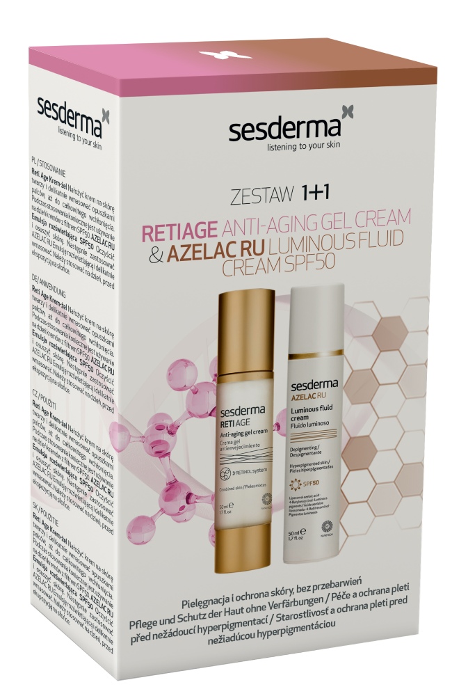 Sesderma Set (Retiage Crema-gel + Azelac Ru Emulsione Illuminante SPF50)