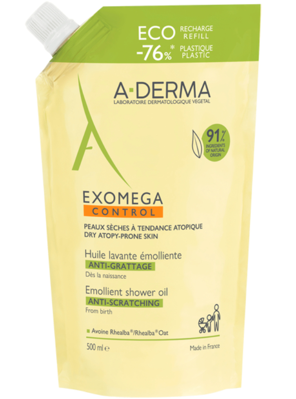 A-Derma Exomega Control Olio Emolliente Doccia Eco Ricarica 500 ml 500 ml