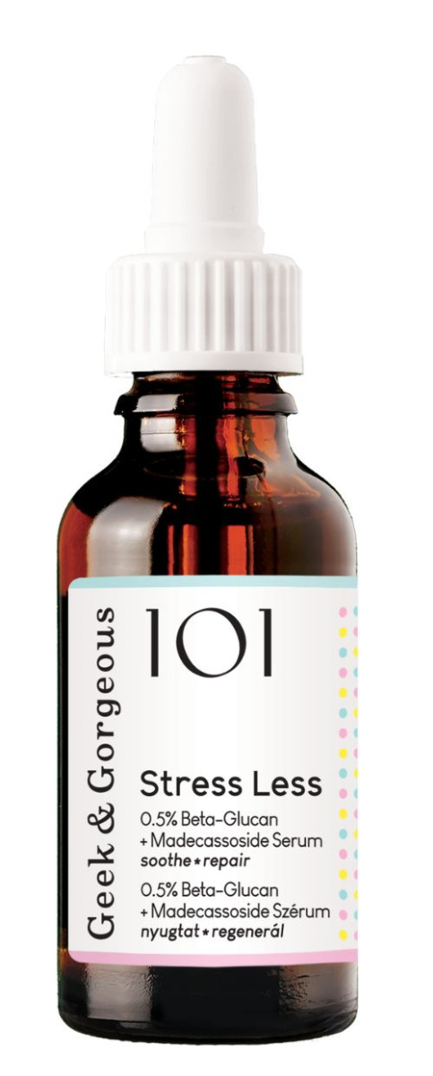 Geek & Gorgeous Stress Less Siero Rigenerante con Beta-Glucano e Madecassoside 0,5% 30 ml 30 ml
