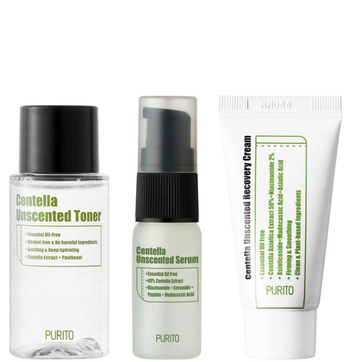 Purito Centella Unscented Mini Kit Set Mini di Cosmetici con Centella Asiatica
