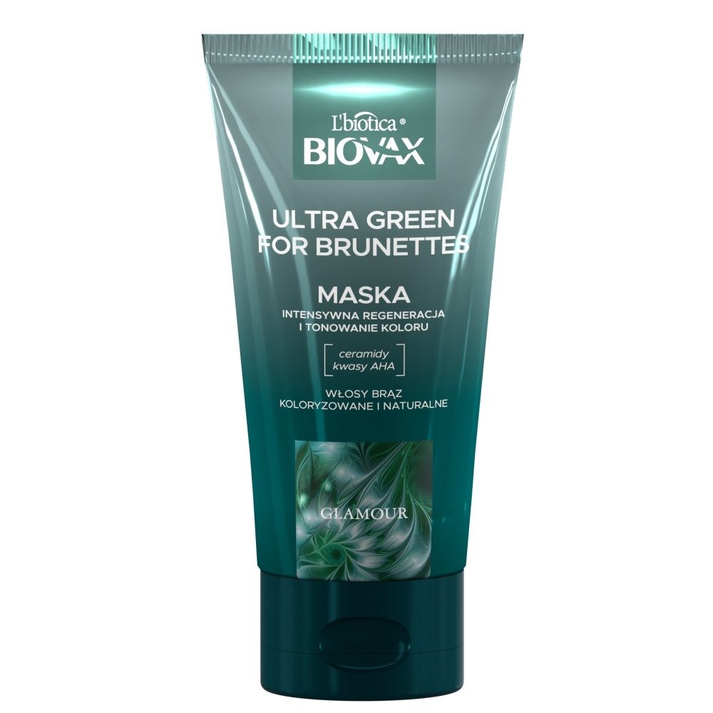 Biovax Glamour Ultra Green For Brunettes Maschera Rigenerante per Capelli 150 ml 150 ml