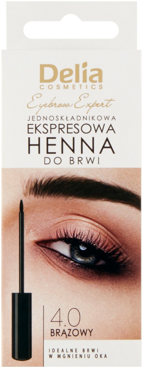 Delia Eyebrow Expert Henné per Sopracciglia Express, Monocomponente 4.0 Marrone 6 ml 6 ml