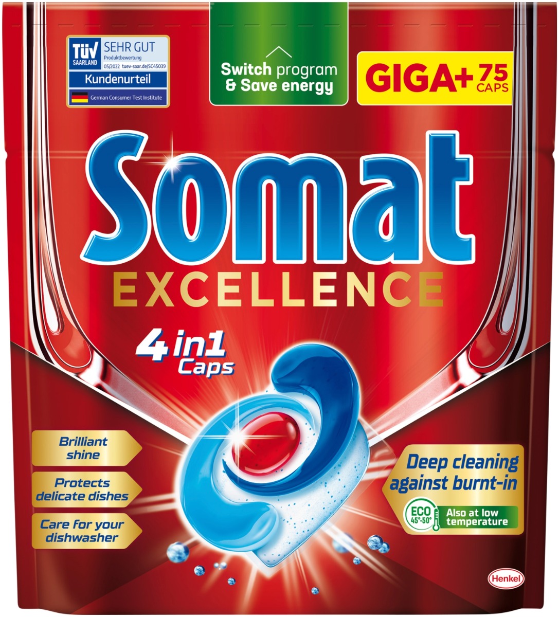 Somat Excellence 4in1 Capsule per Lavastoviglie 75 pz