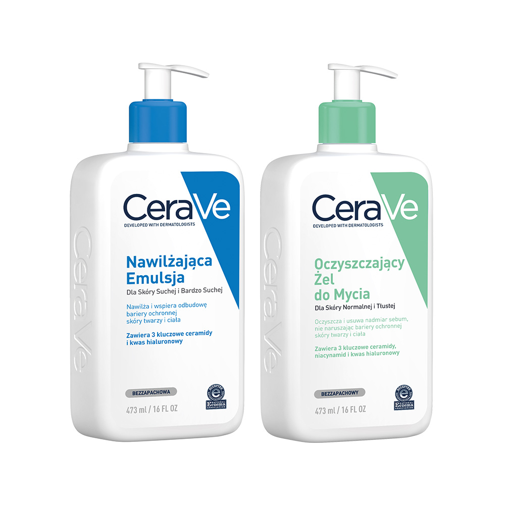 CeraVe Set Gel Detergente Purificante 473ml + Lozione Idratante 473ml