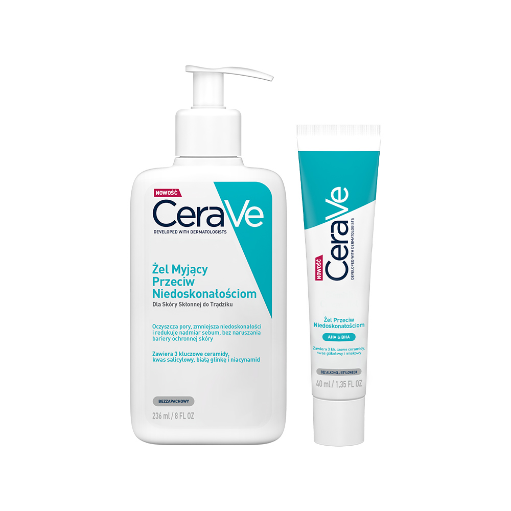 CeraVe Set Gel detergente anti-imperfezioni 236 ml + Gel anti-imperfezioni 40 ml
