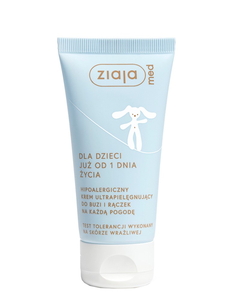 Ziaja Med Hipoallergenico Kids - Crema Ultra Nutriente per Viso e Mani, Tutte le Stagioni 50 ml 50 ml
