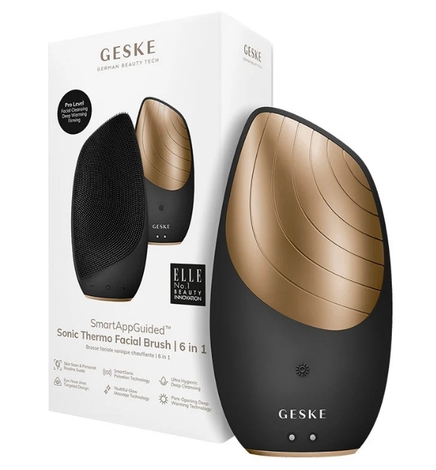 Geske Sonic Thermo Facial Brush 6in1 Spazzola facciale termica sonica Grigio