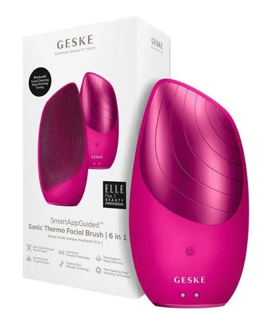 Geske Sonic Thermo Facial Brush 6in1 Spazzola facciale termica sonica Magenta