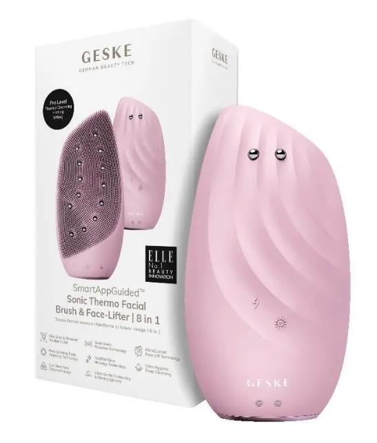 Geske Sonic Thermo Facial Brush & Face-Lifter 8in1 Spazzola sonica & lifting viso Rosa