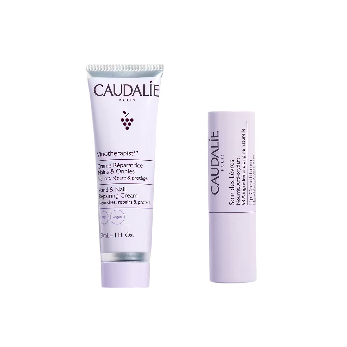 Caudalie Vinotherapist set crema mani e balsamo labbra