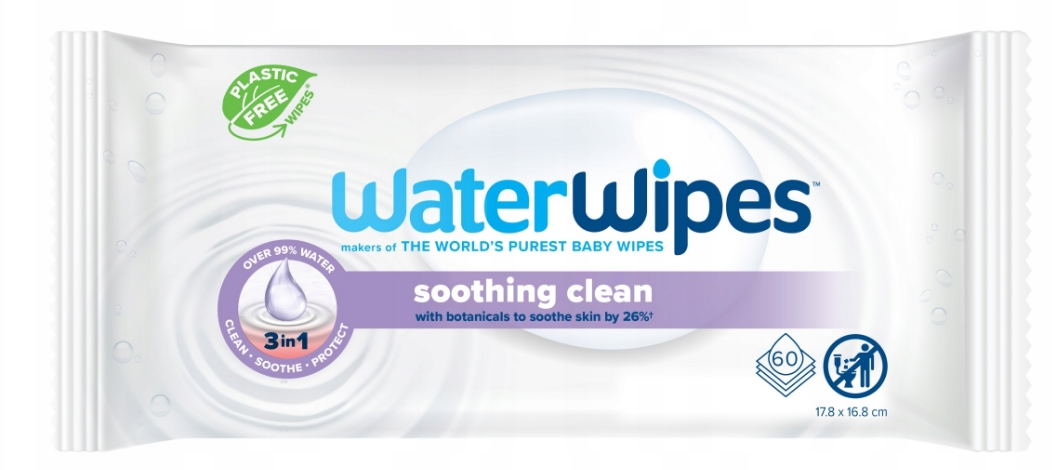 WaterWipes Soothing Clean Salviette Umidificate per Bambini con Lavanda 60 pz
