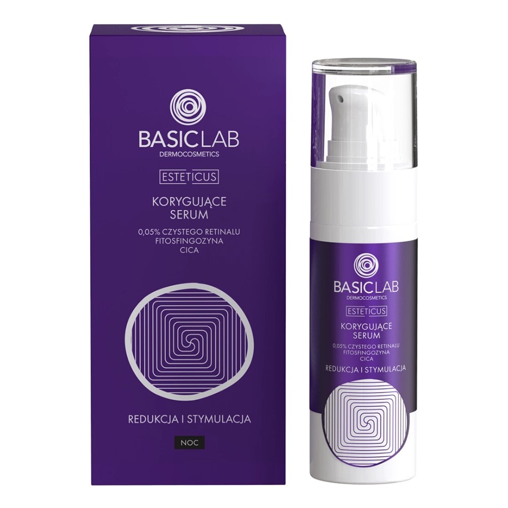 BasicLab Esteticus - Siero correttivo con retinal 0,05%, 30 ml