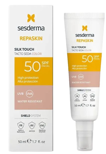 Sesderma Repaskin Silk Touch Color Fluido Solare Viso Uniformante SPF50