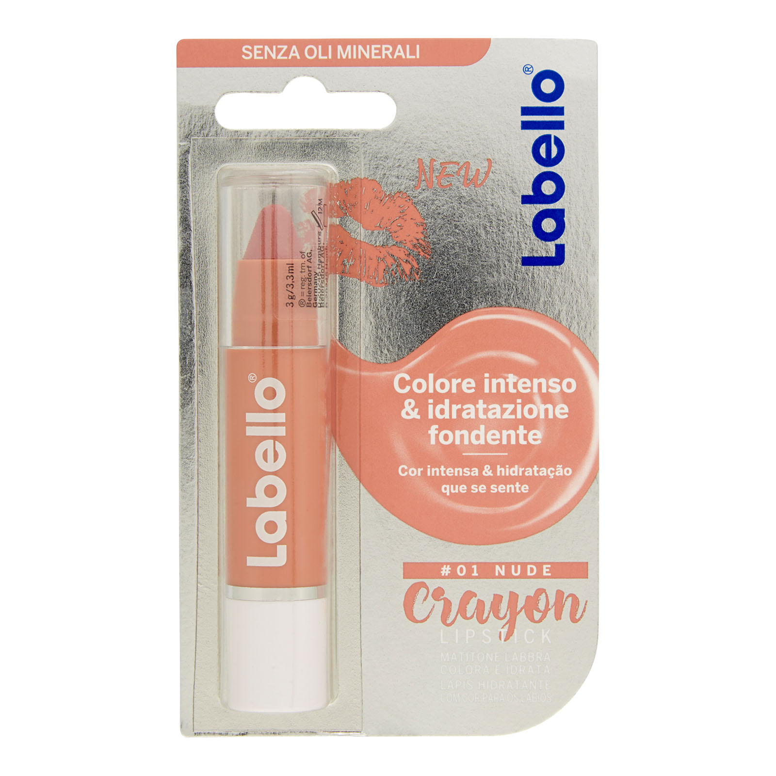 Crayon Lipstick Balsamo Labbra Colorato Nude 01