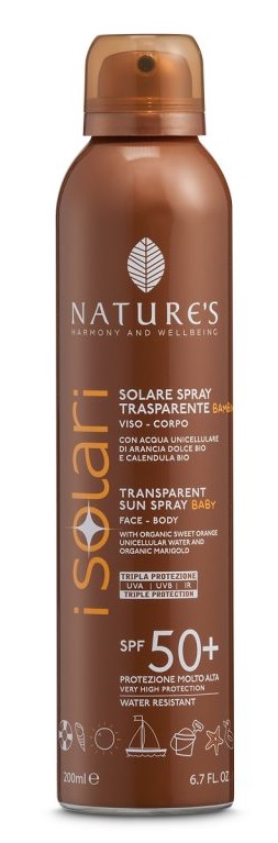 Nature&#039;s i solari spray trasparente bambini spf50+