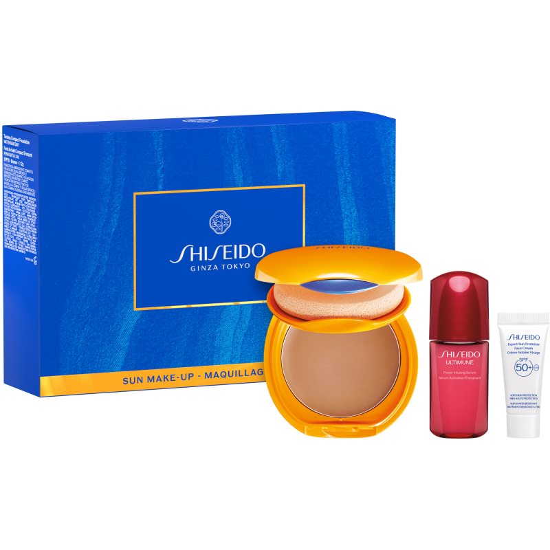 Shiseido Expert Sun Protector Tanning Compact Foundation Spf10 Confezione Regalo Colore Bronze