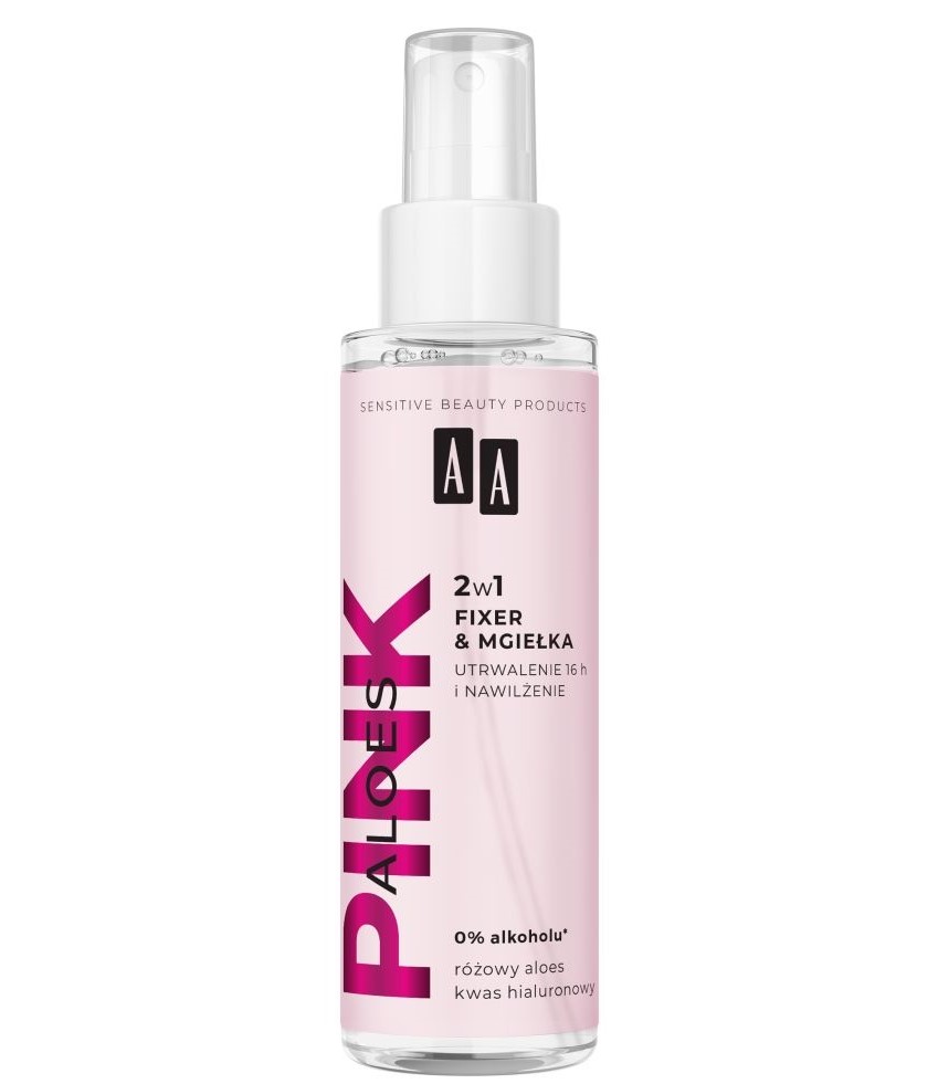 AA Aloes Pink Spray Fissante e Idratante per Make-up 2 in 1 100 ml 100 ml