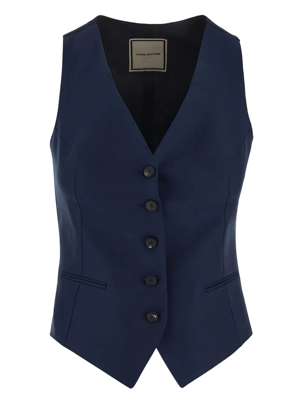 Tagliatore linen vest - Blu