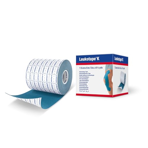 Leukotape - Striscia Di Garza K, 5 M X 7,5 Cm, Colore: Blu