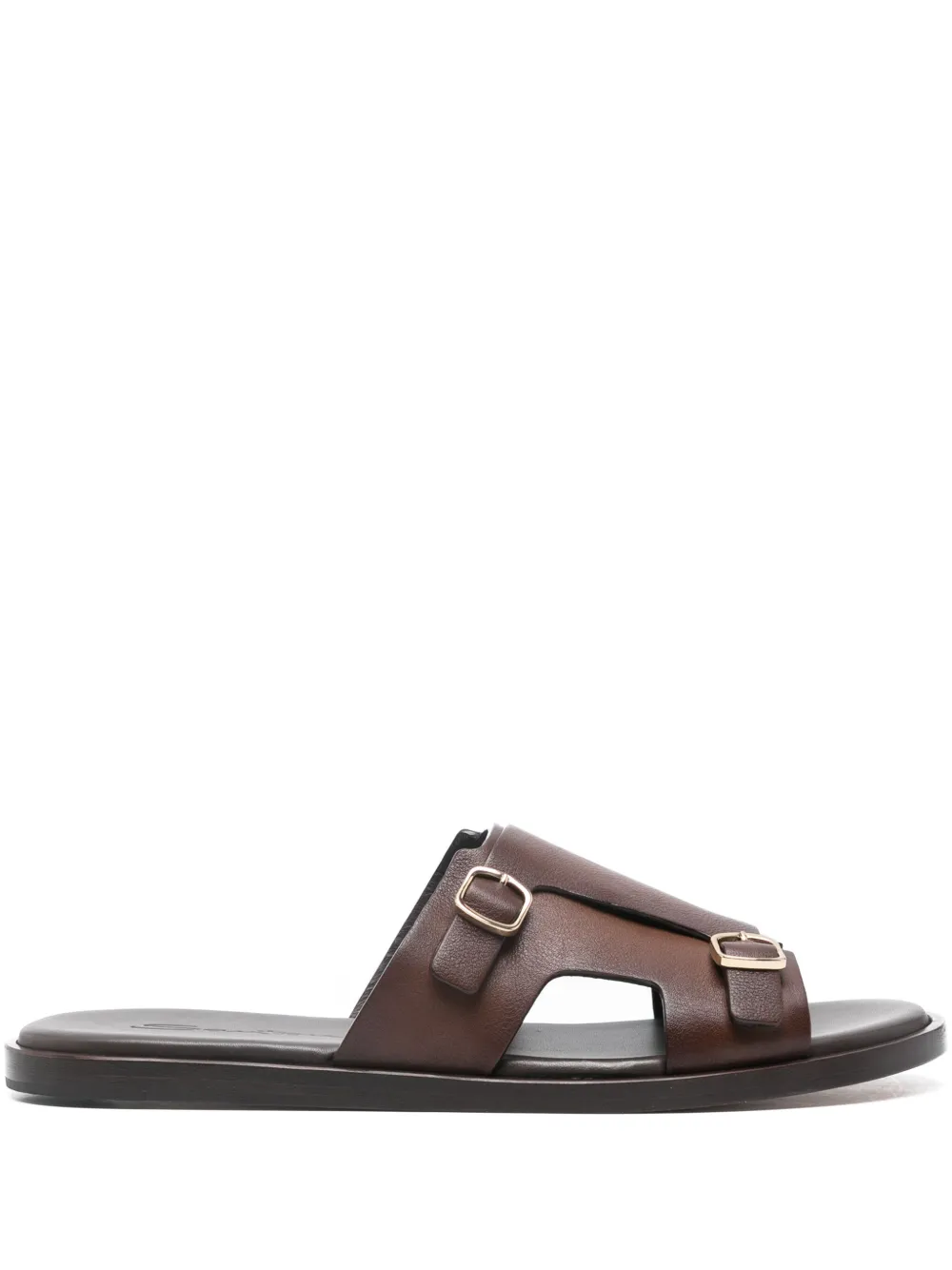 Santoni leather sandals - Marrone