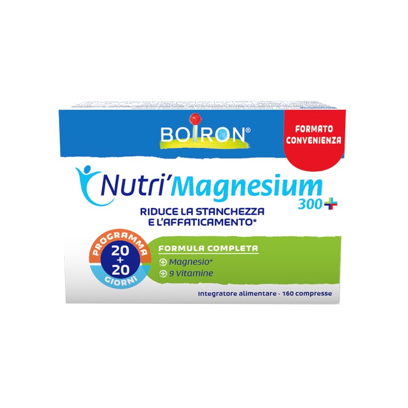 Boiron - Boiron Magnesium 300+ integratore di vitamine e sali minerali 160 compresse