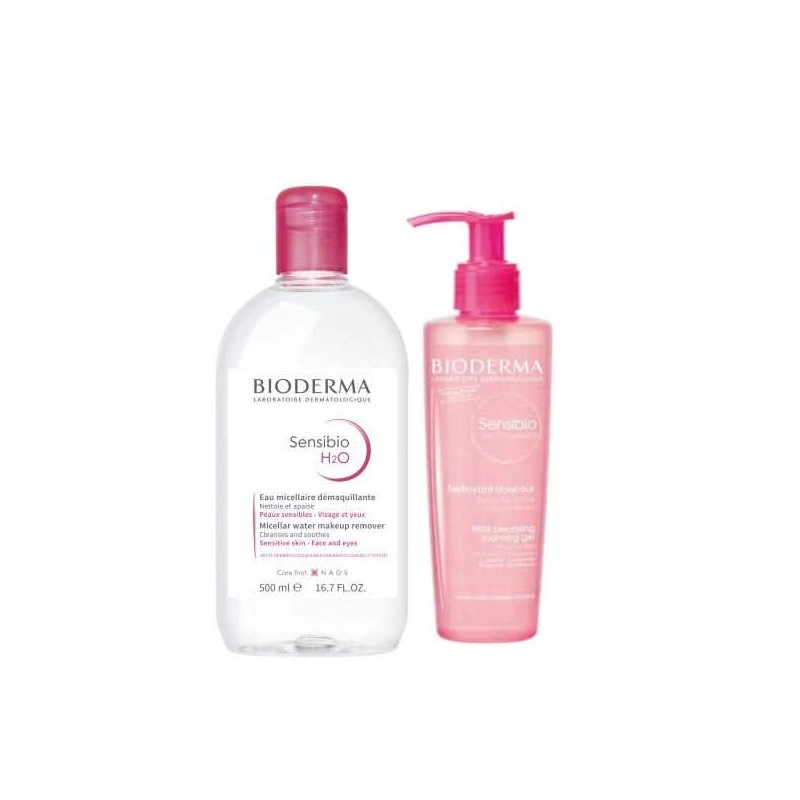 Bioderma - Bioderma Sensibio H2O Pack con Soluzione Micellare 500 ml + Gel Moussant 250 ml