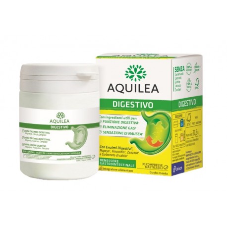 Aquilea - Aquilea Digestivo Integratore per il benessere intestinale 30 Compresse Masticabili