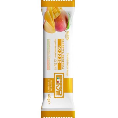Falco -  Prolive 40 30 30 Barretta Proteica Cioccolato Bianco/mango 40 G