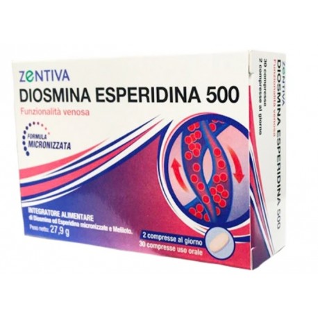 Zentiva - Zentiva Diosmina Esperidina 500 Integratore Microcircolo 30 Compresse