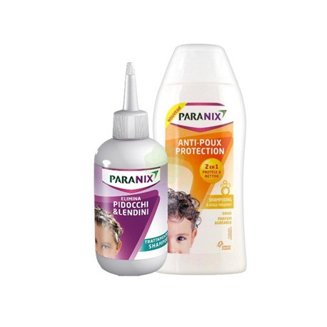 Paranix - Bipacco Shampoo Paranix Trattamento Pidocchi 200 Ml + Shampoo Protection 200 Ml + Pettine