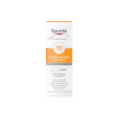Eucerin - Eucerin Sun CC Cream SPF 50+ Crema Viso Colorata Naturale 50 ml